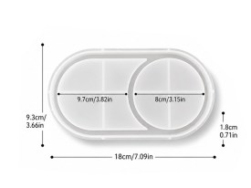 Molde silicona bandeja ovalada chica con POSAVASO